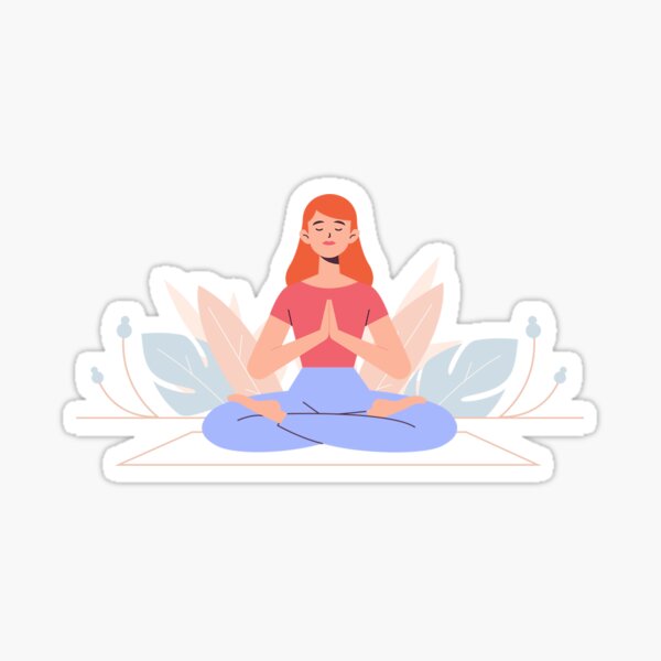 "yoga girl" Sticker by jojokhworld Redbubble