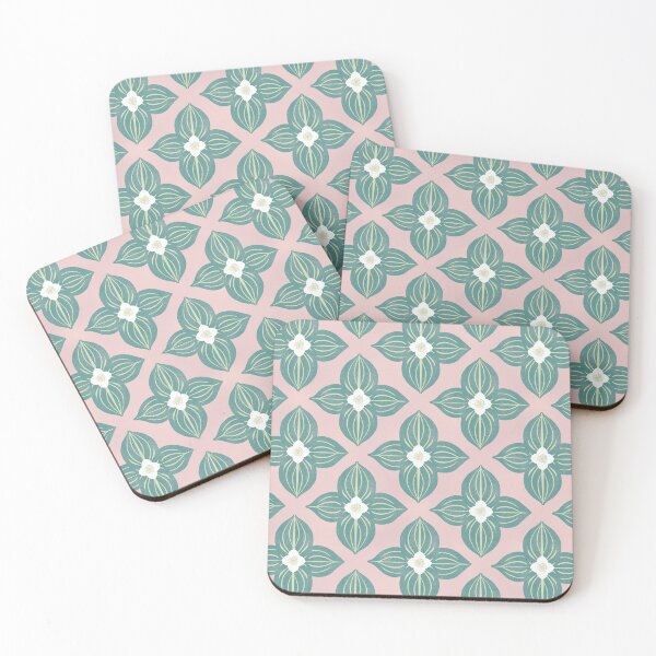 Item preview, Bunchberry Blossoms on Peach designed and sold by Christine Philbrick.
