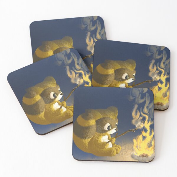 Item preview, Tanooki Roasting Mallows at a Campfire designed and sold by madanayr.