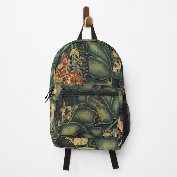 Item preview, LARGE GREEN LEAVES FLOWERS,FRUITS ,BIRDS ,BUTTERFLIES Antique Floral Tapestry designed and sold by BulganLumini.