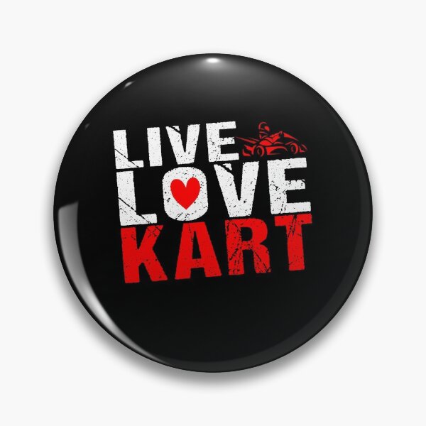Item preview, Live Love Kart Go Kart Racing Karting lover Red Silhouette designed and sold by Dream-bubble.