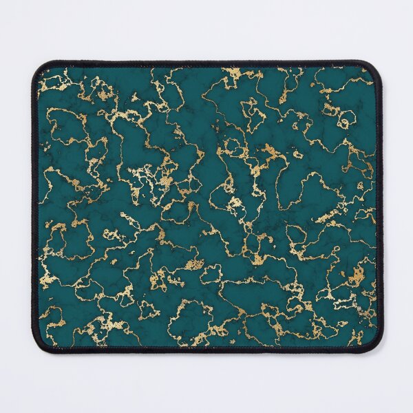 Item preview, Gold and dark teal shiny luxurious marble veins texture designed and sold by CynthiaGraphics.