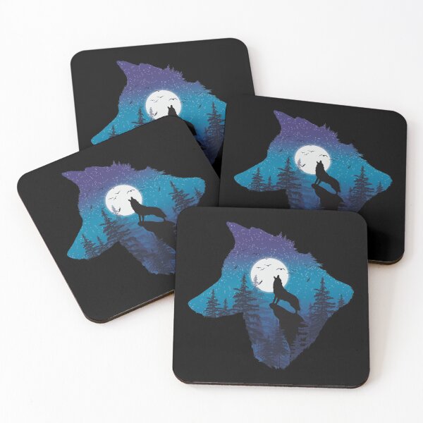 Item preview, Space Howl - Wolf galaxy - forest wolf on galaxy designed and sold by Amer Artist.