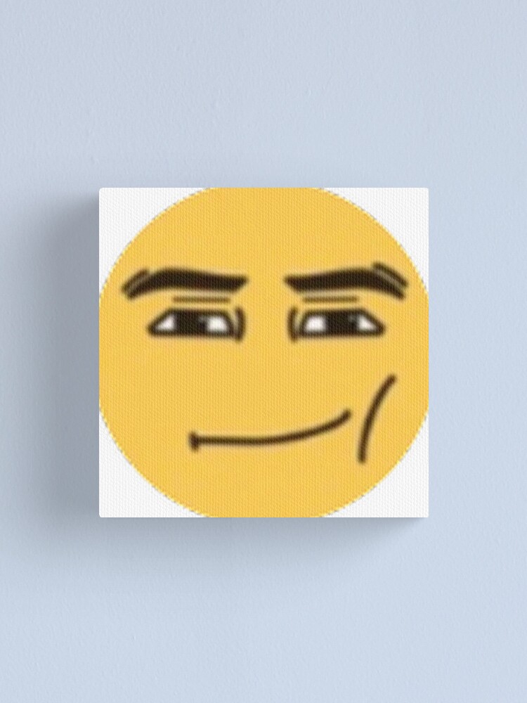 "roblox man face emoji" Canvas Print for Sale by asianqueen | Redbubble