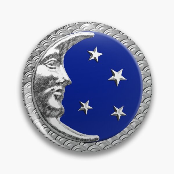 Item preview, Art Deco Moon and Stars, Cobalt Blue  designed and sold by Marymarice.