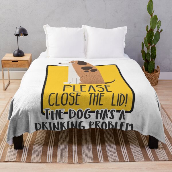 Item preview, Close The Lid, The Dog Has A Drinking Problem Funny Doggo Meme Sign For Your Bathroom! - Sign designed and sold by crazycollective.