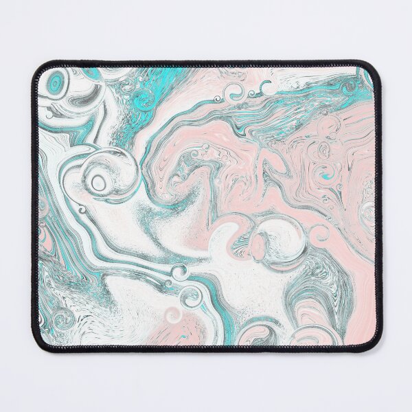 Item preview, Turquoise pink agate liquid marble texture fluid artwork designed and sold by CynthiaGraphics.