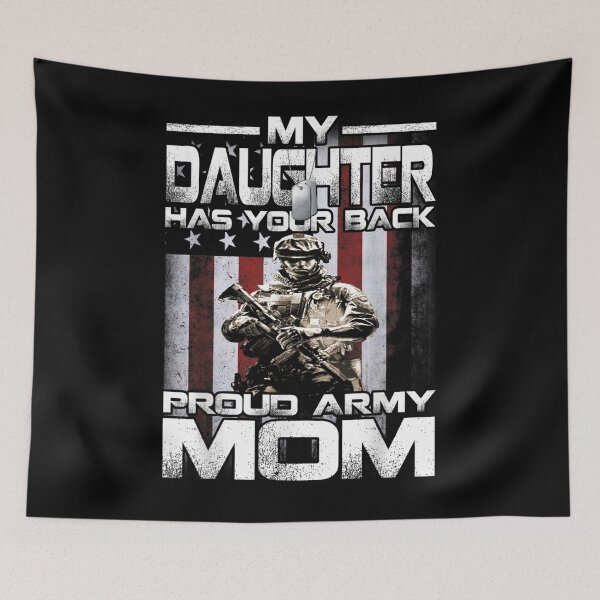Item preview, My Daughter Has Your Back Proud Army Mom designed and sold by angelata.
