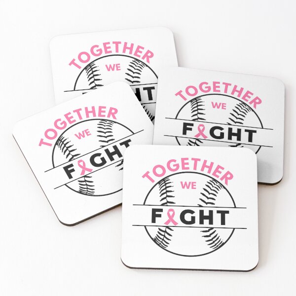 Item preview, Together we fight breast cancer cool pink ribbon baseball  designed and sold by portrait4you.
