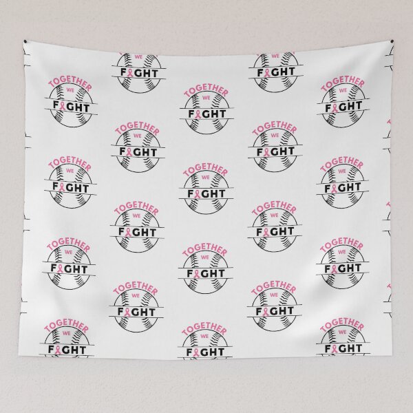Item preview, Together we fight breast cancer cool pink ribbon baseball  designed and sold by portrait4you.