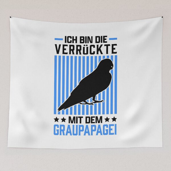 Item preview, Crazy with African gray parrot bird parrot saying designed and sold by madgrfx.