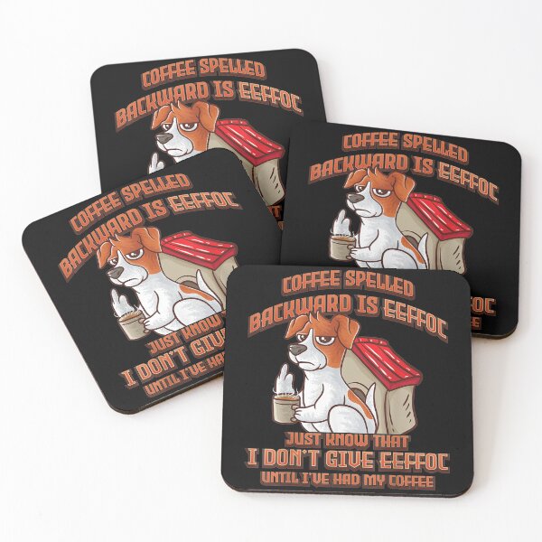 Item preview, Coffee Spelled Backwards Is Eeffoc Jack Russell Dog designed and sold by angelata.