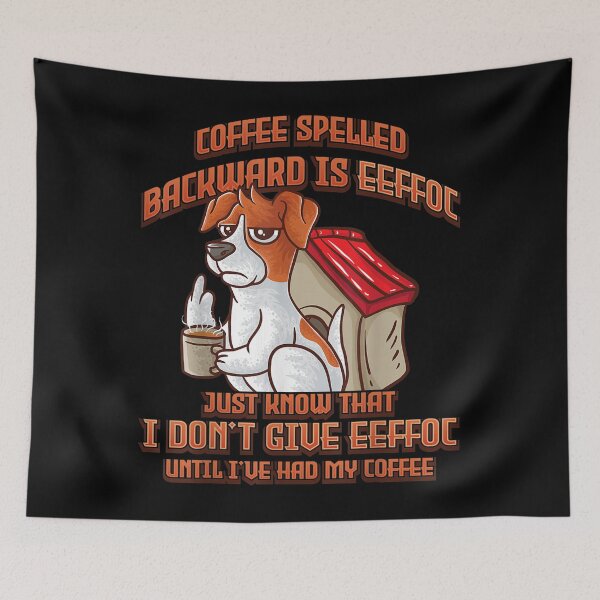 Item preview, Coffee Spelled Backwards Is Eeffoc Jack Russell Dog designed and sold by angelata.