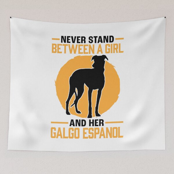 Item preview, Girl with Galgo Espanol Spanish Greyhound designed and sold by madgrfx.
