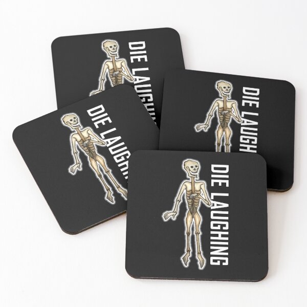 Item preview, Skeleton Die Laughing ArcheoNerdEng Halloween (HorizontalWW) designed and sold by ArcheoNerd.