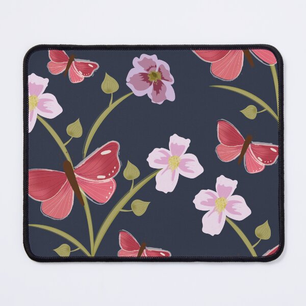 Item preview, Butterflies and flowers on Blue designed and sold by smileykty.