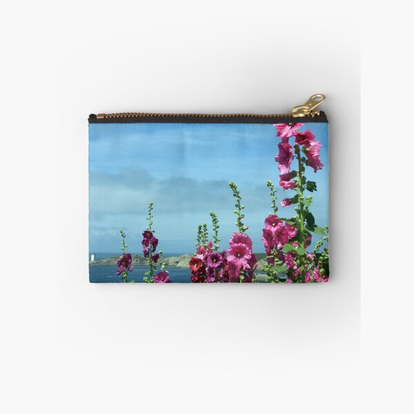 Item preview, Beautiful pink flowers by the river estuary, Le Conquet, Brittany, France designed and sold by silverportpics.