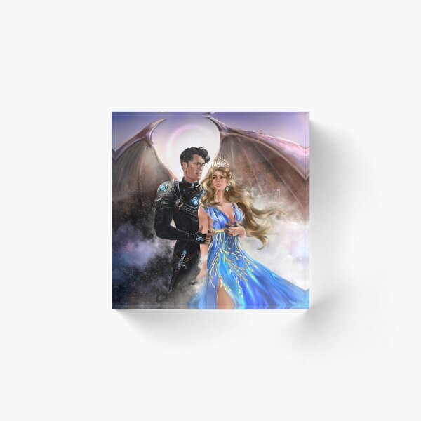 Azriel and Elain, Elriel, fanart Acotar Acrylic Block