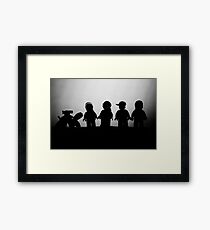 silhouette of Spacemen Framed Print
