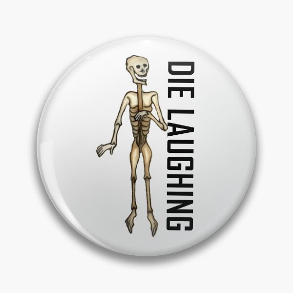 Item preview, Skeleton Die Laughing ArcheoNerdEng Halloween (HorizontalWB) designed and sold by ArcheoNerd.