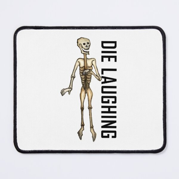 Item preview, Skeleton Die Laughing ArcheoNerdEng Halloween (HorizontalWB) designed and sold by ArcheoNerd.