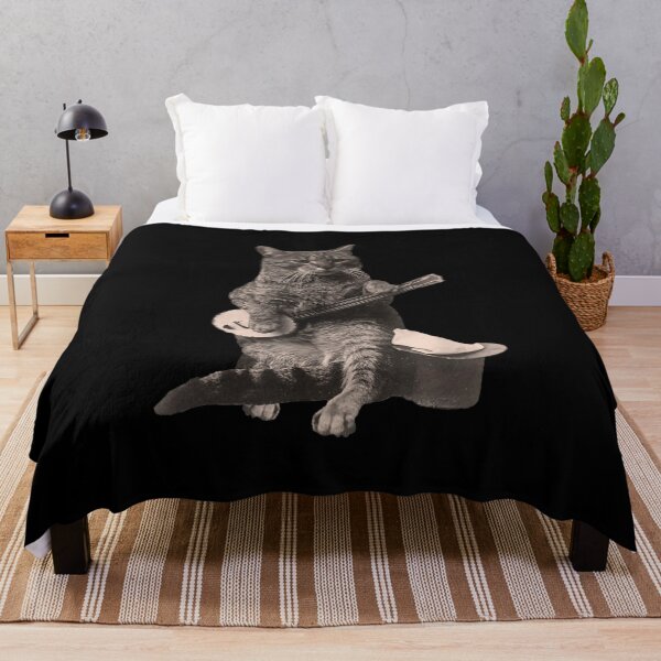 Item preview, Cat Playing Banjo Guitar Short Sleeve designed and sold by angelata.
