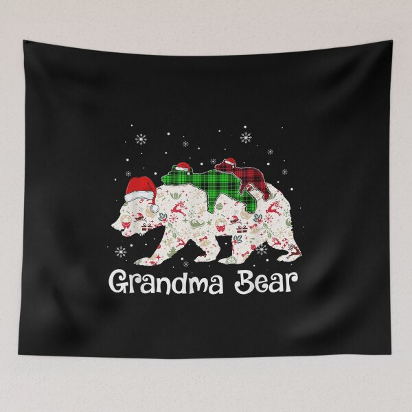 Item preview, Two Cubs Red Green Plaid Christmas Pajama designed and sold by angelata.