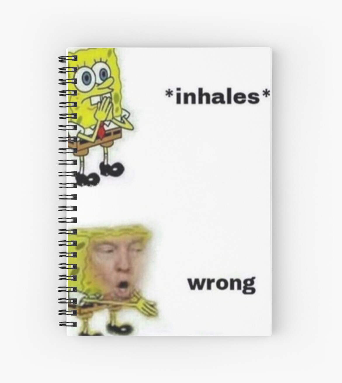 Wrong Donald Trump Spongebob Meme Spiral Notebooks By Fallonharrod
