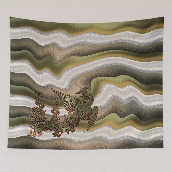 Item preview, Liquid Metallic Golden Phoenix Pattern designed and sold by LRGraphics.