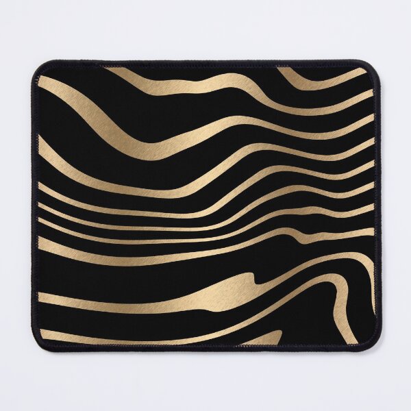 Artikelvorschau, Tiermuster der abstrakten Zebrastreifen Gold und Schwarz entworfen und verkauft von CynthiaGraphics.