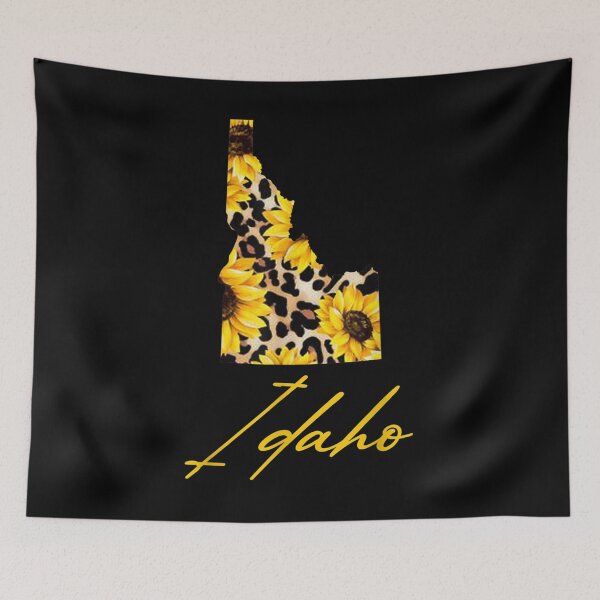 Item preview, Idaho Sunflower Leopard State Map Gifts designed and sold by angelata.