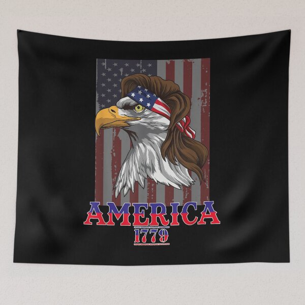 Aperçu de l'œuvre Eagle Mullet 4 Juillet Usa Drapeau Américain Merica Mericaw créée et vendue par angelata.