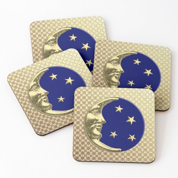 Item preview, Art Deco Moon and Stars, Navy and Gold designed and sold by Marymarice.