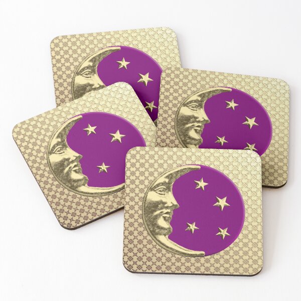 Item preview, Art Deco Moon and Stars, Amethyst and Gold designed and sold by Marymarice.