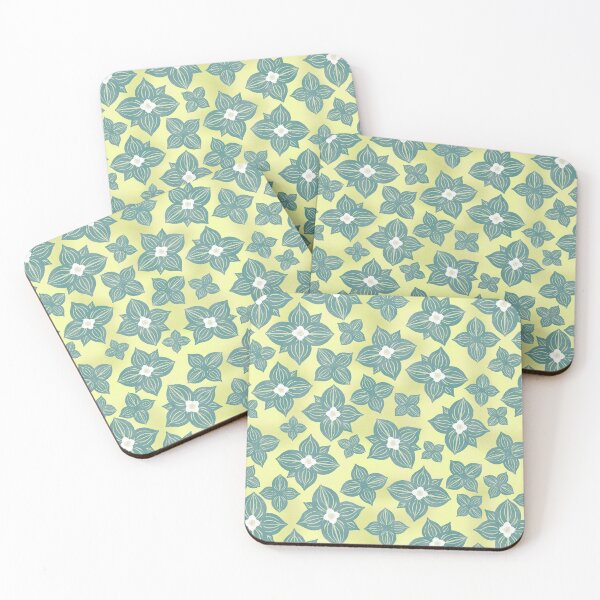 Item preview, Tossed Bunchberry Blossoms on Lemongrass designed and sold by Christine Philbrick.