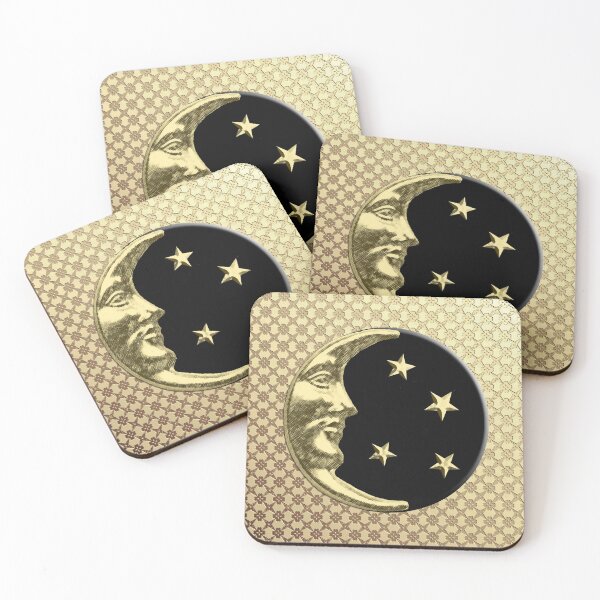 Item preview, Art Deco Moon and Stars, Black and Gold designed and sold by Marymarice.