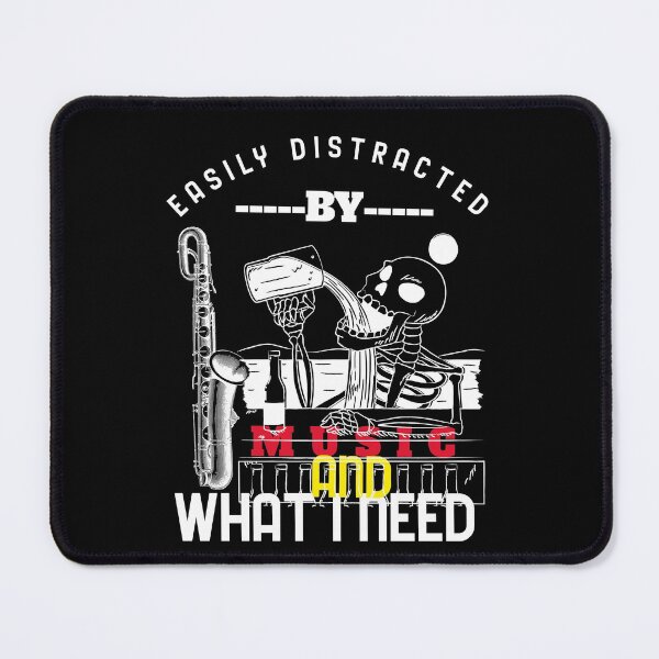 Item preview, Easily Distracted By Music And What I Need - Funny  designed and sold by Neggan.