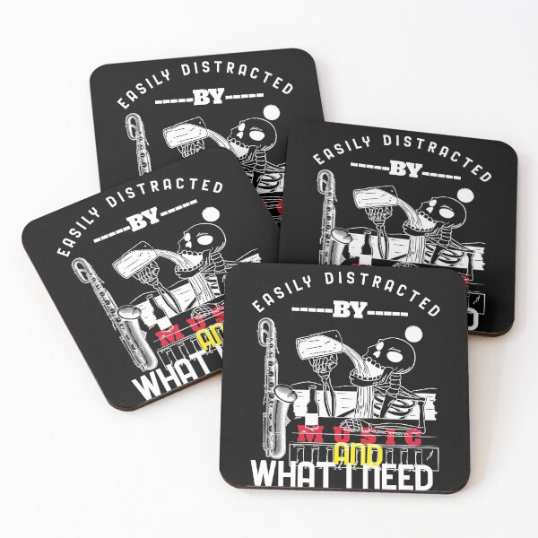 Item preview, Easily Distracted By Music And What I Need - Funny  designed and sold by Neggan.