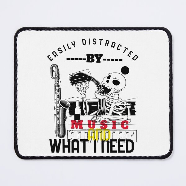 Item preview, Easily Distracted By Music And What I Need - Funny  designed and sold by Neggan.
