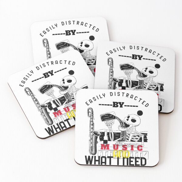 Item preview, Easily Distracted By Music And What I Need - Funny  designed and sold by Neggan.