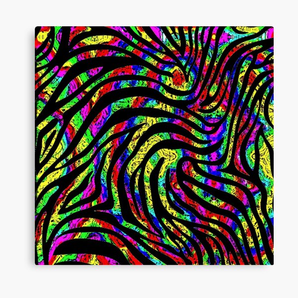 Rainbow Zebra Canvas Prints for Sale