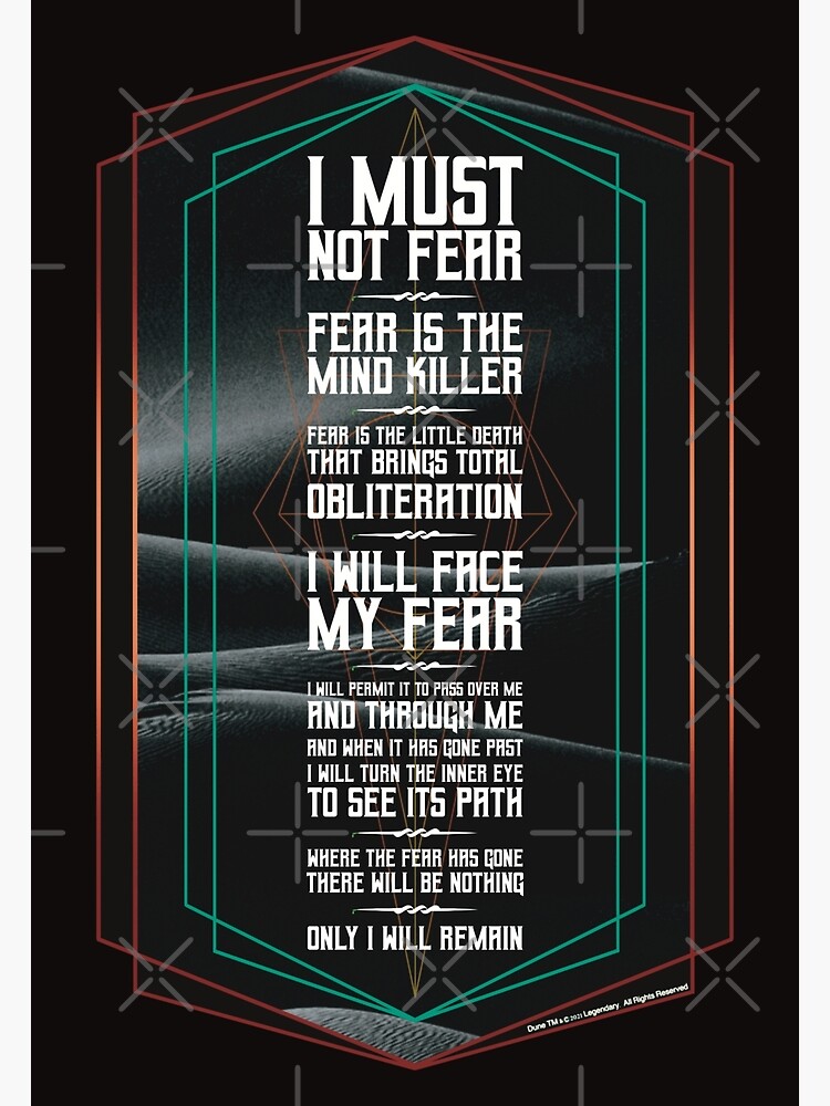Thumbnail 3 of 3, Poster, Litany Against Fear (version 2)-Dune Movie-Atreides  designed and sold by YomeHayin.