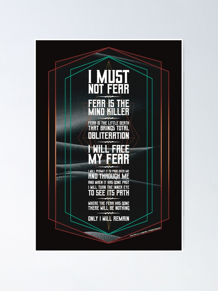 Thumbnail 1 of 3, Poster, Litany Against Fear (version 2)-Dune Movie-Atreides  designed and sold by YomeHayin.
