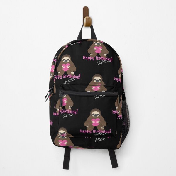Item preview, Happy Birthday Cute Sloth With Pink Heart Design designed and sold by EarthArtDesigns.
