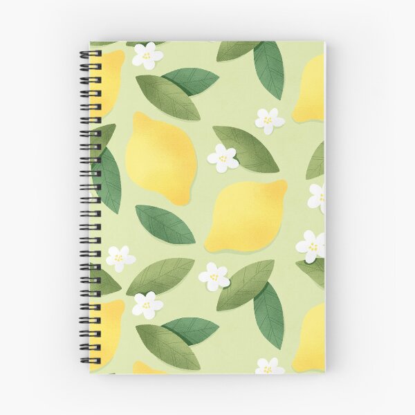 Item preview, Cute lemons pattern with white flowers and green leaves.  designed and sold by helga-wigandt.