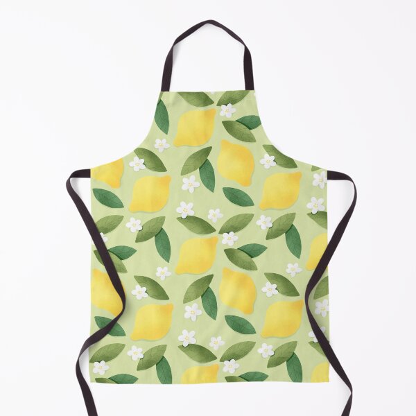 Item preview, Cute lemons pattern with white flowers and green leaves. designed and sold by helga-wigandt.