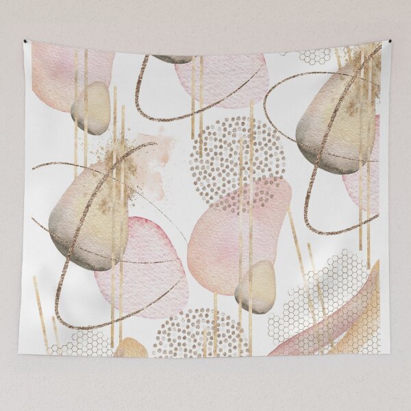 Item preview, Pink Gold & Beige Abstract  designed and sold by Michelle Moss.