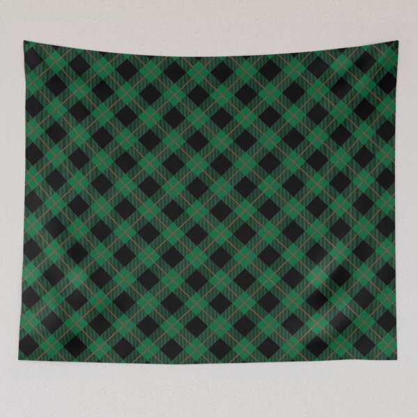 Item preview, Buffalo Checked Green Black Christmas Winter Pattern designed and sold by ZiesMerch.