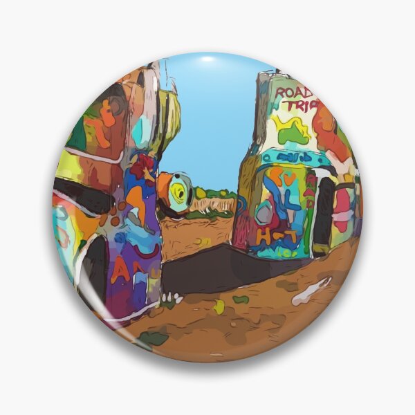 Item preview, Old cars buried in the dirt at Cadillac Ranch along old U.S. Route 66 - WelshDesigns designed and sold by welshdesigns.