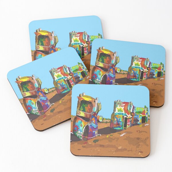 Item preview, Old cars buried in the dirt at Cadillac Ranch along old U.S. Route 66 - WelshDesigns designed and sold by welshdesigns.